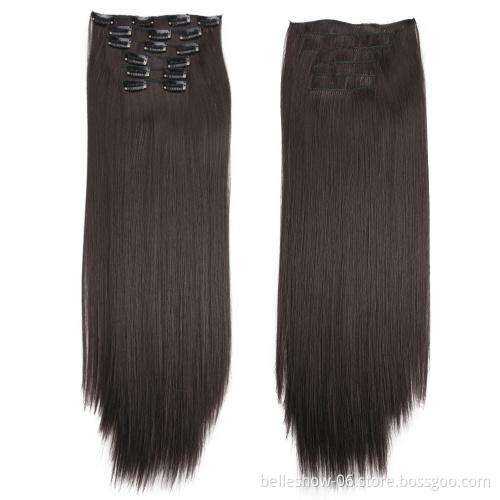 Xin Si  seamless  hair kinky synthetic natural hair kinky straight  clip in hair extensions